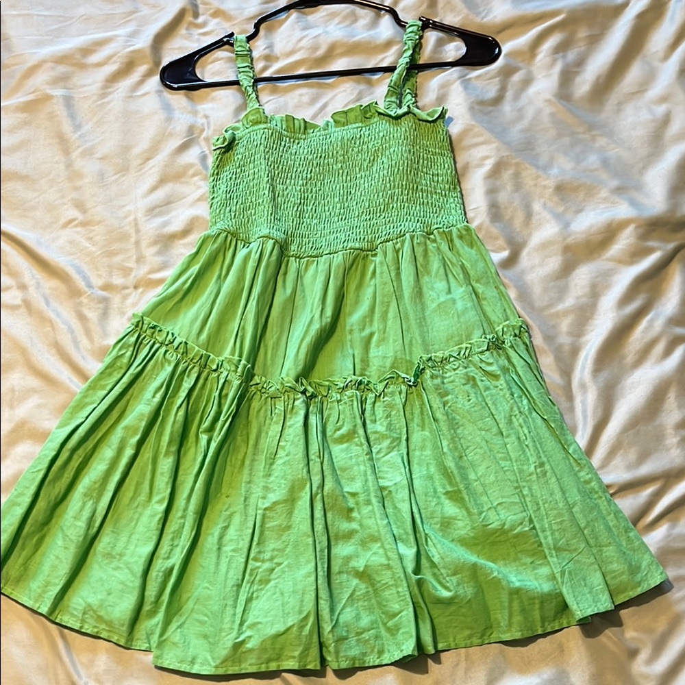 Altar’d State Charming Green Puffy Dress